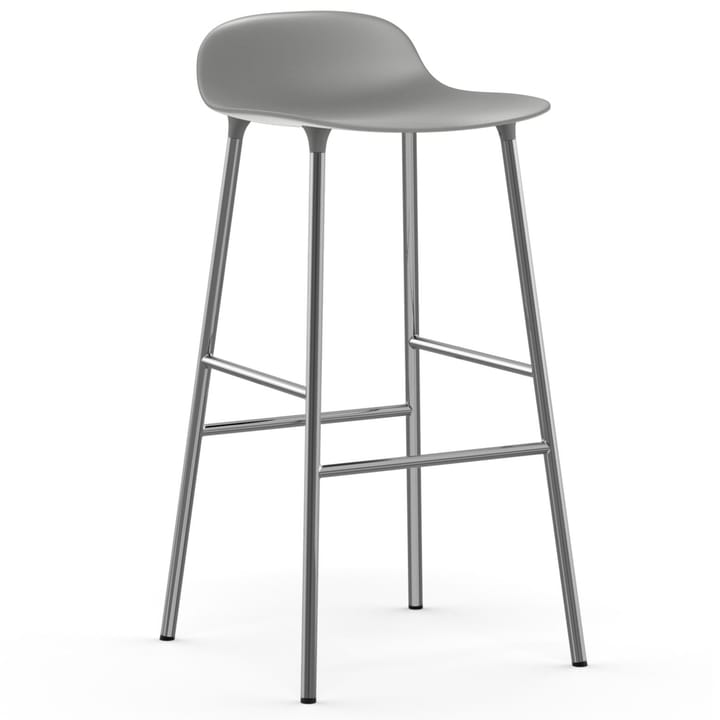 Form barstol kromade ben 75 cm - Grå - Normann Copenhagen