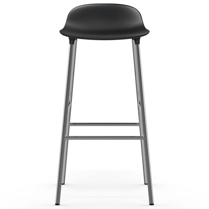 Form barstol kromade ben 75 cm, Svart Normann Copenhagen