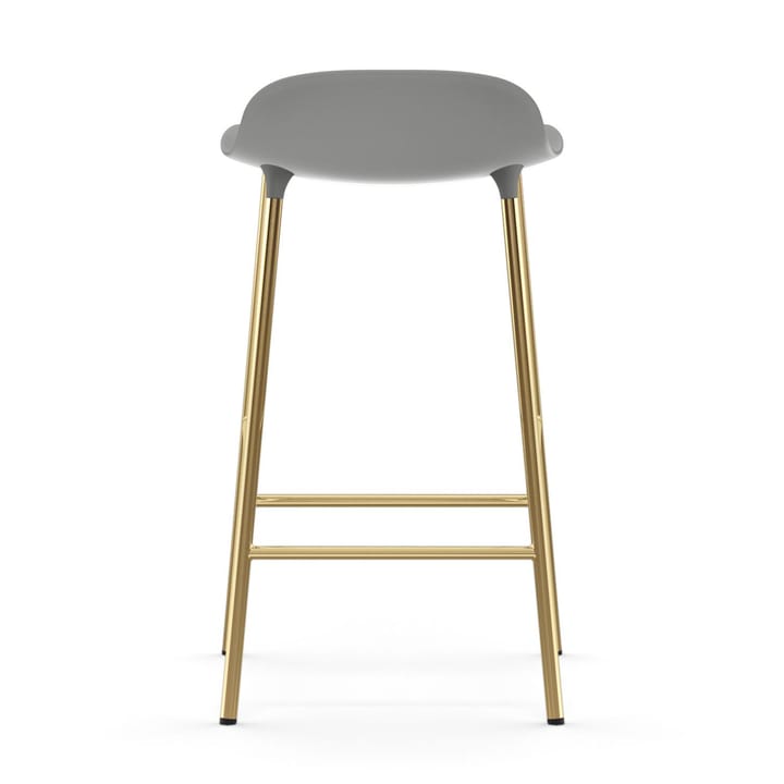 Form barstol mässingsben, Grå Normann Copenhagen