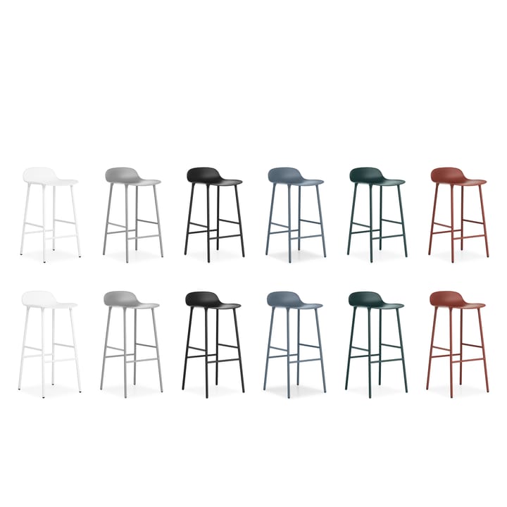 Form Chair barstol metallben - blå - Normann Copenhagen