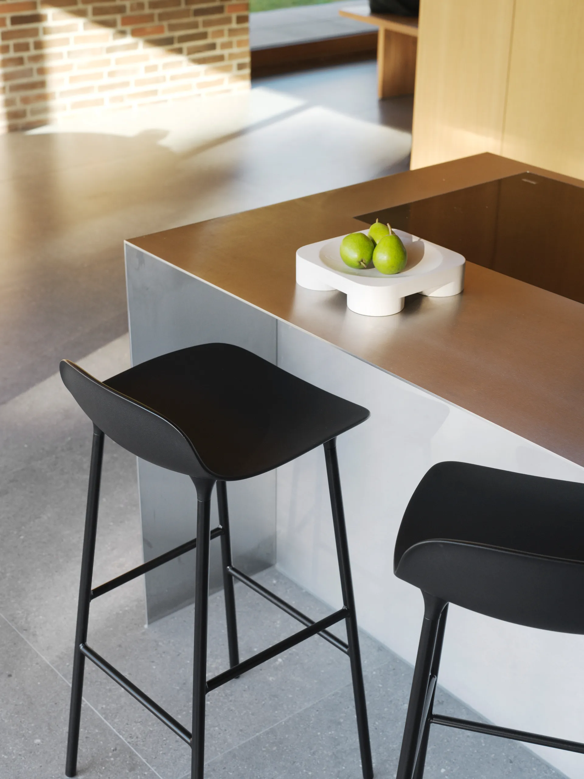 Form Chair barstol metallben, Svart, 2-pack Normann Copenhagen