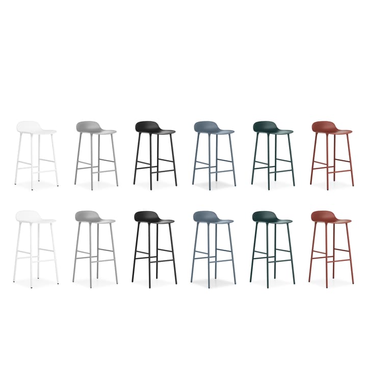 Form Chair barstol metallben, vit Normann Copenhagen