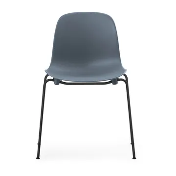 Form Chair staplingsbar stol svarta ben 2-pack, Blå - Normann Copenhagen