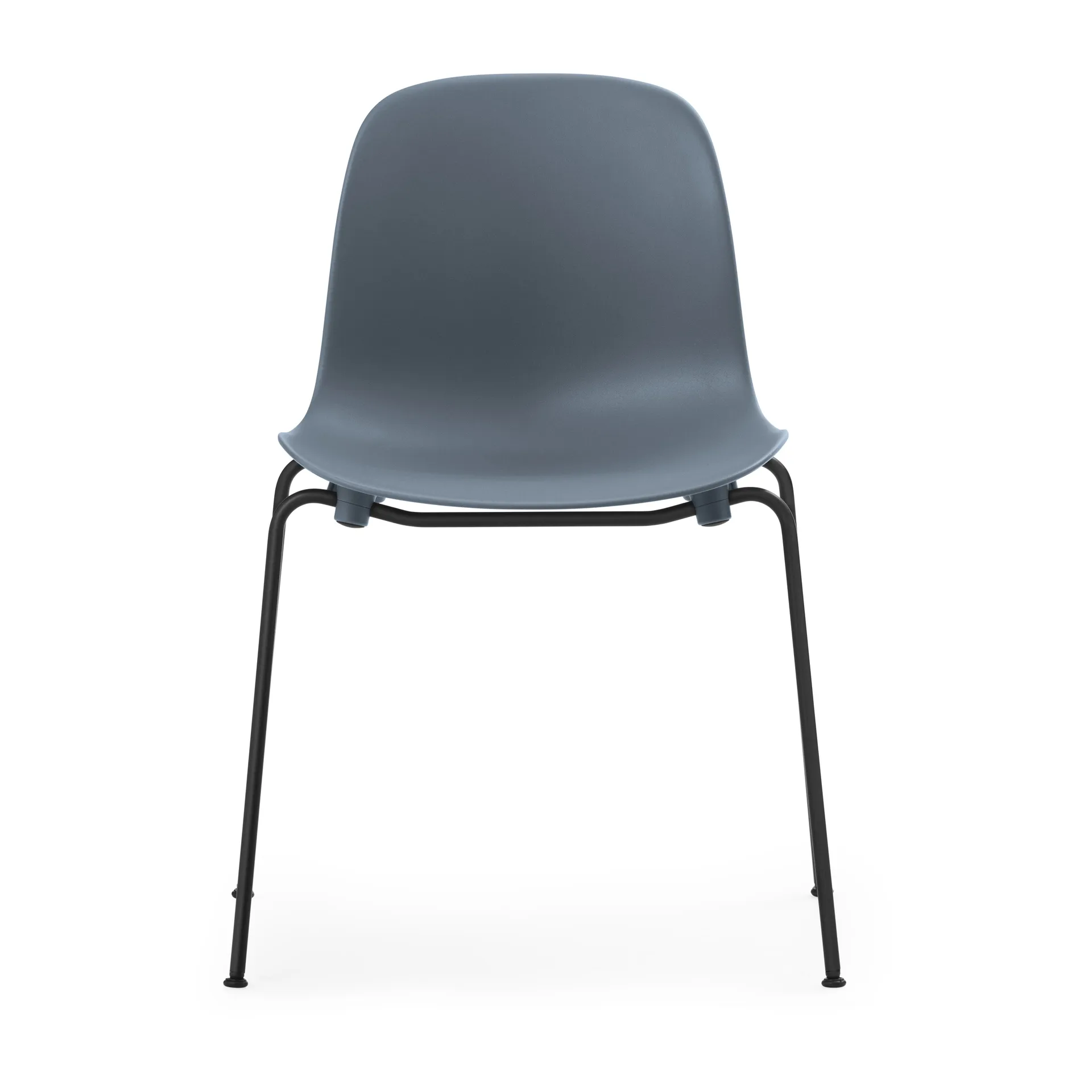 Form Chair staplingsbar stol svarta ben 2-pack, Blå Normann Copenhagen