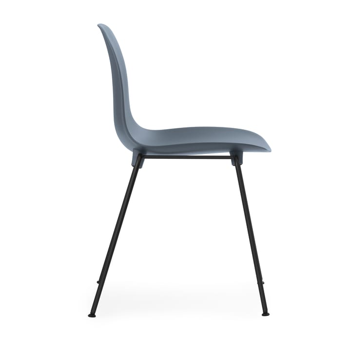Form Chair staplingsbar stol svarta ben 2-pack, Blå Normann Copenhagen