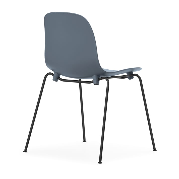 Form Chair staplingsbar stol svarta ben 2-pack, Blå Normann Copenhagen