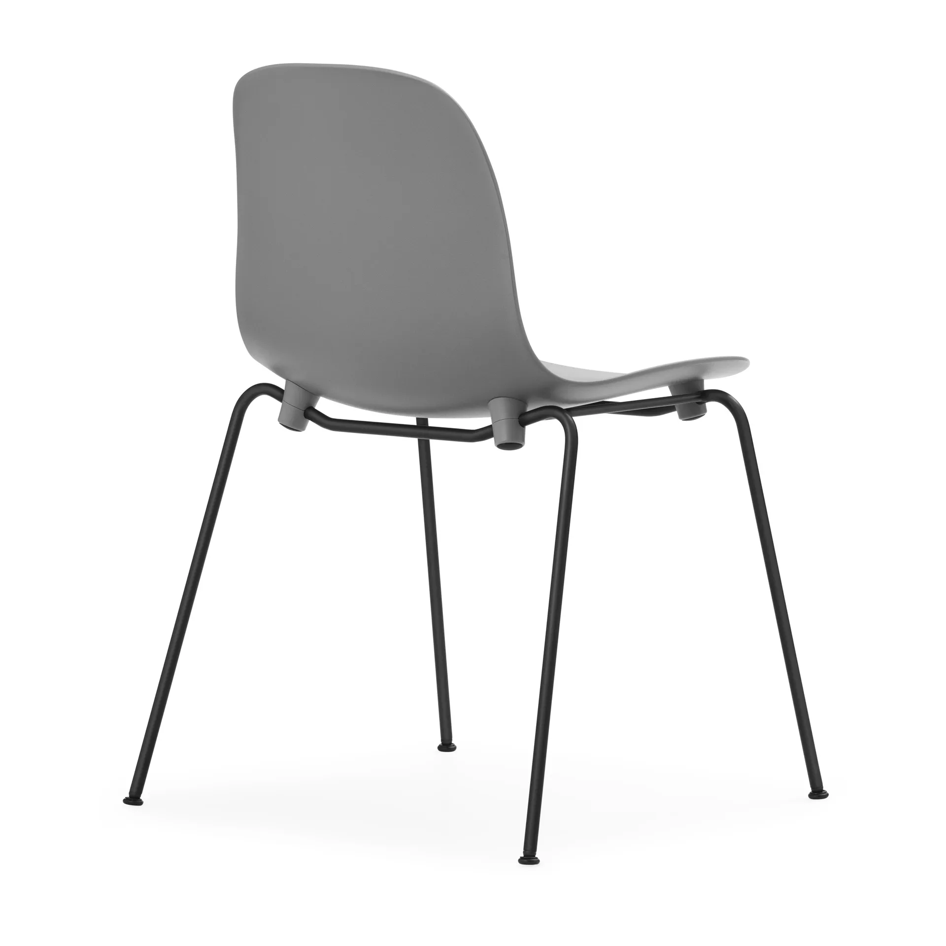 Form Chair staplingsbar stol svarta ben 2-pack, Grå,  Normann Copenhagen