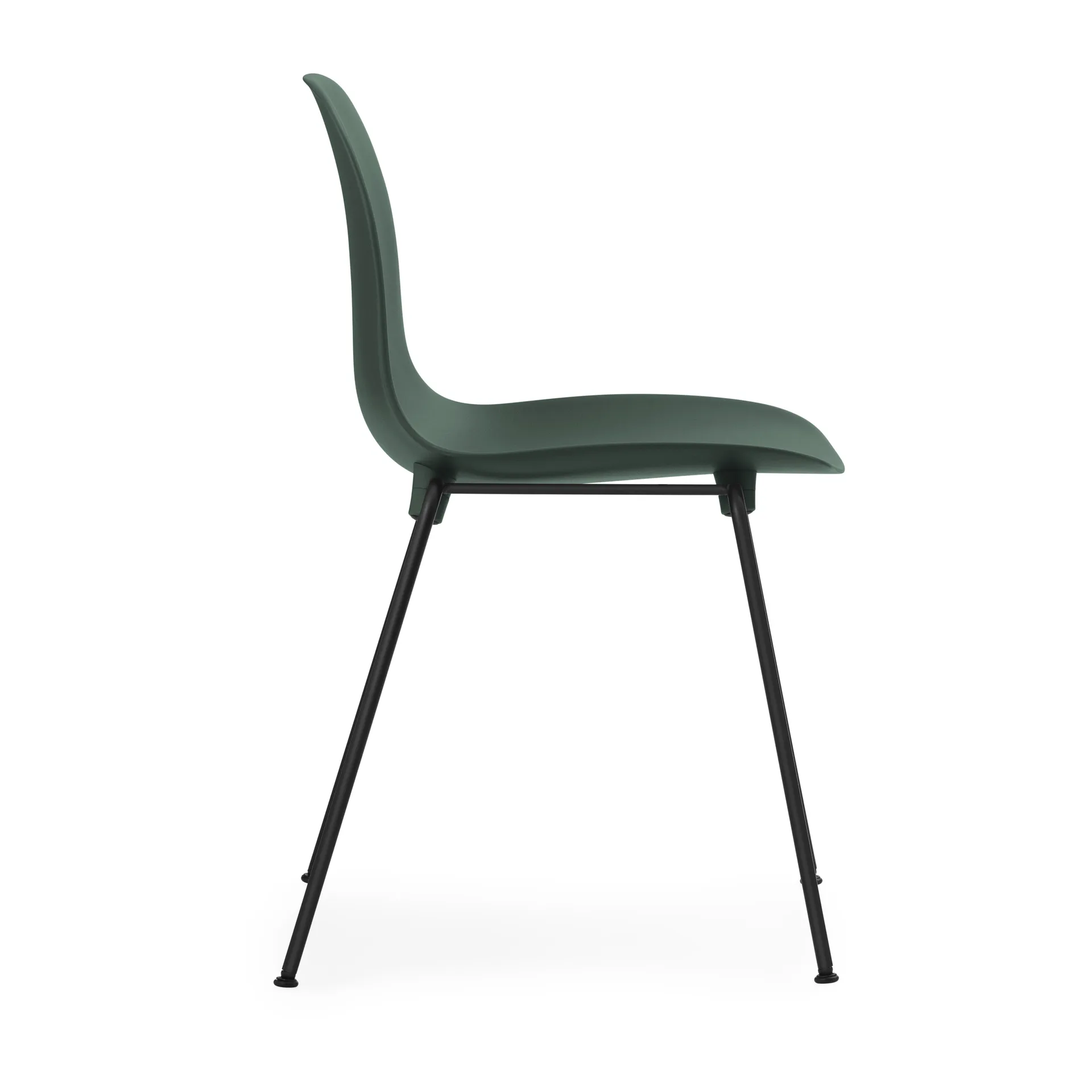 Form Chair staplingsbar stol svarta ben 2-pack, Grön,  Normann Copenhagen
