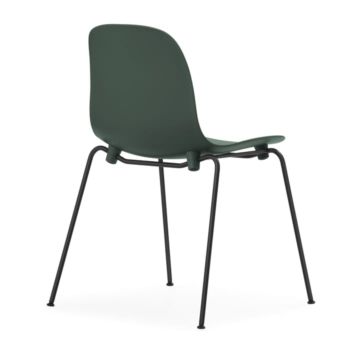 Form Chair staplingsbar stol svarta ben 2-pack, Grön - undefined - Normann Copenhagen
