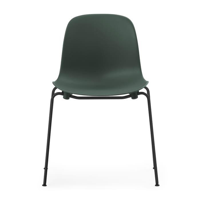 Form Chair staplingsbar stol svarta ben 2-pack, Grön Normann Copenhagen