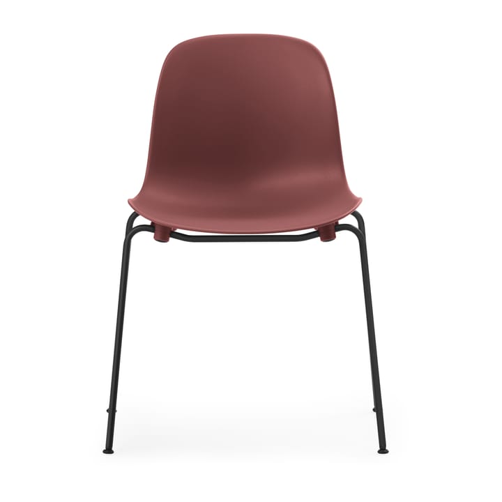 Form Chair staplingsbar stol svarta ben 2-pack, Röd Normann Copenhagen