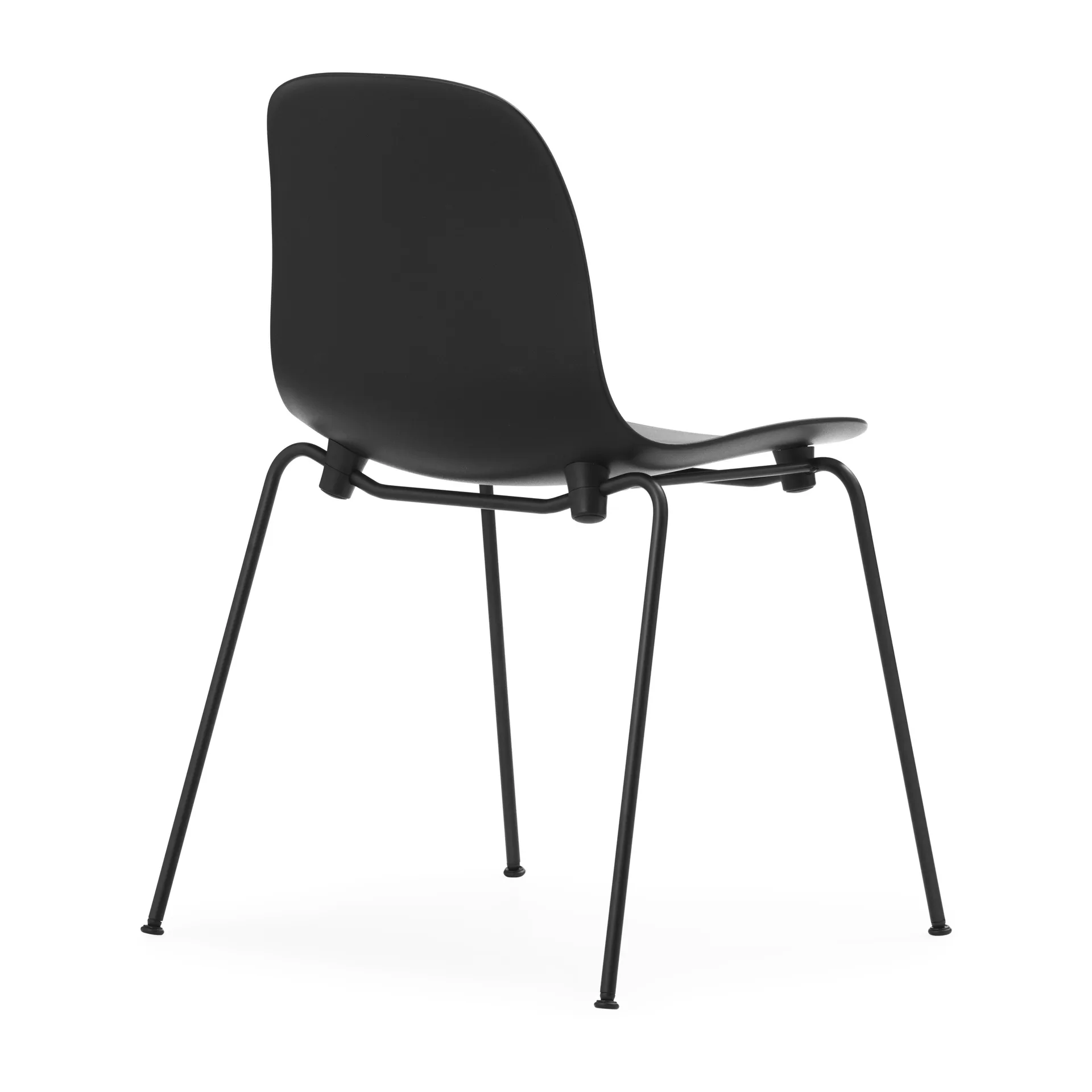 Form Chair staplingsbar stol svarta ben 2-pack, Svart Normann Copenhagen