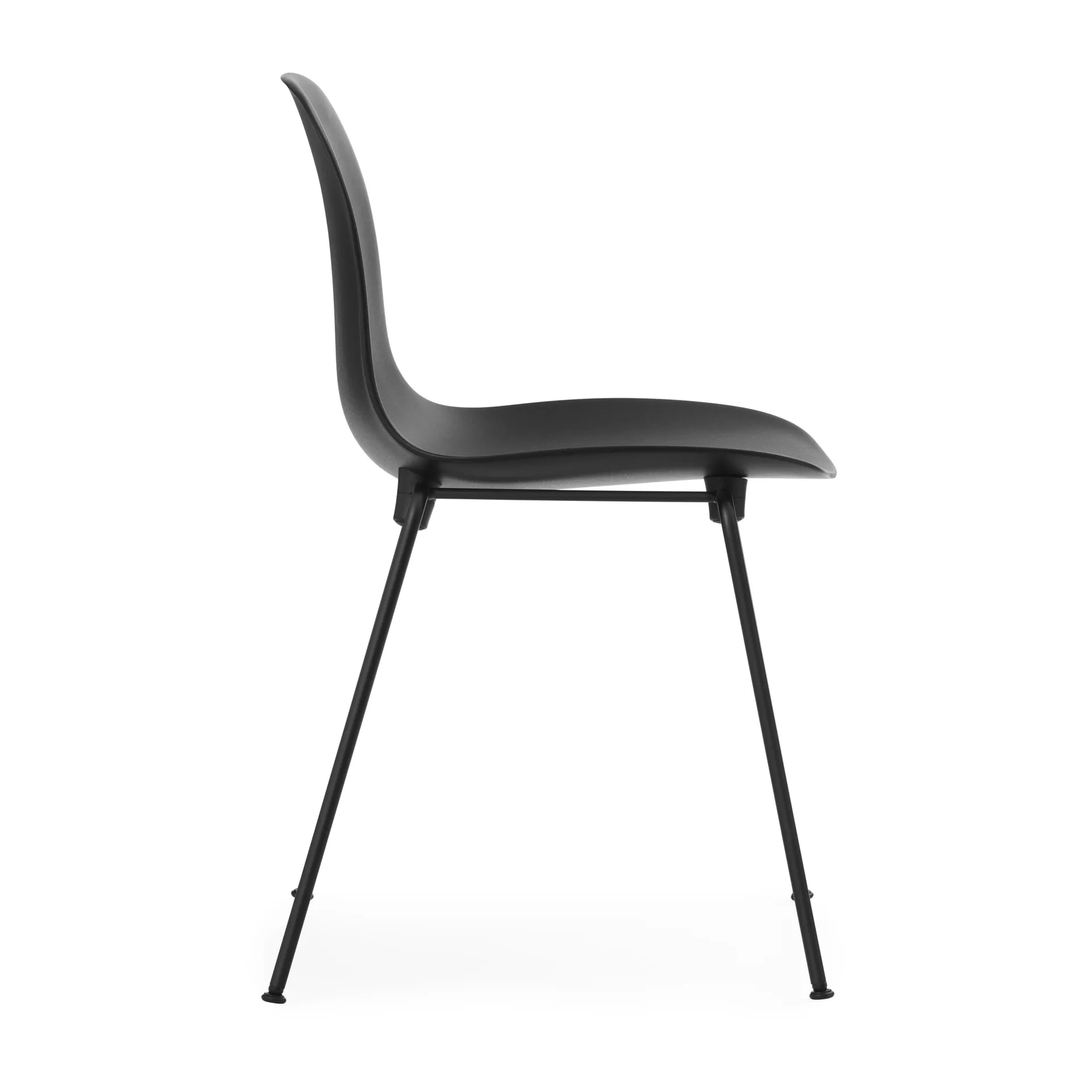 Form Chair staplingsbar stol svarta ben 2-pack, Svart Normann Copenhagen