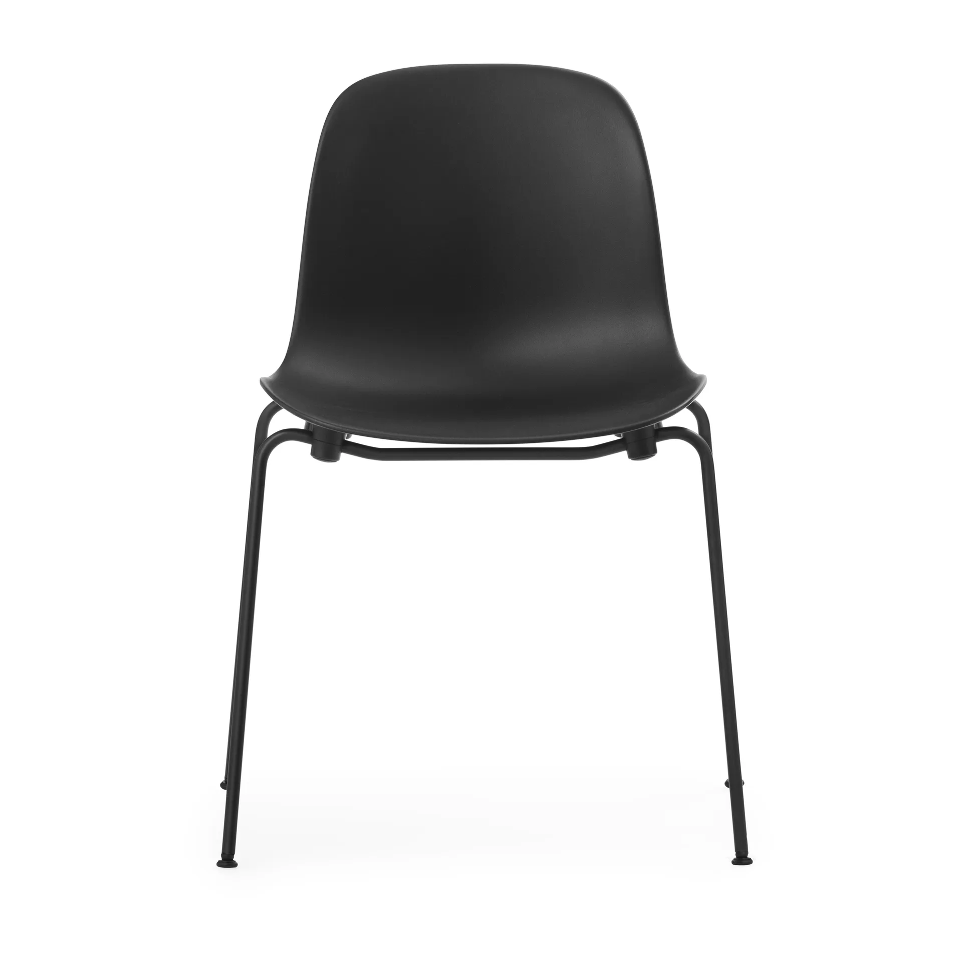 Form Chair staplingsbar stol svarta ben 2-pack, Svart Normann Copenhagen