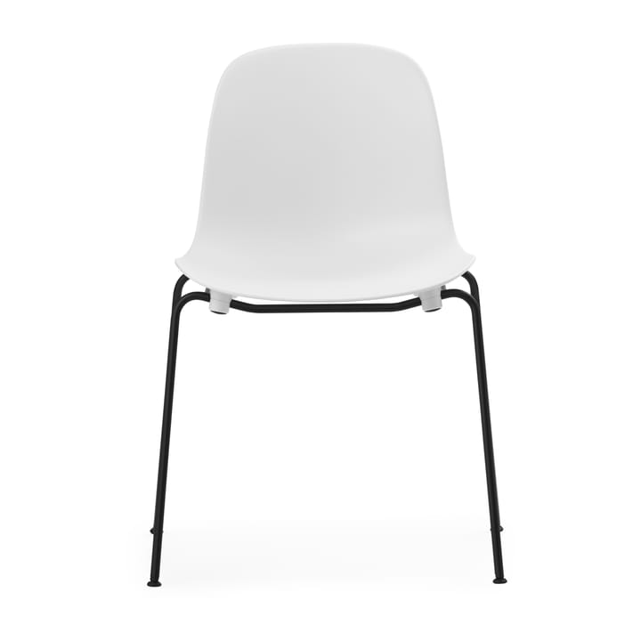 Form Chair staplingsbar stol svarta ben 2-pack, Vit - undefined - Normann Copenhagen