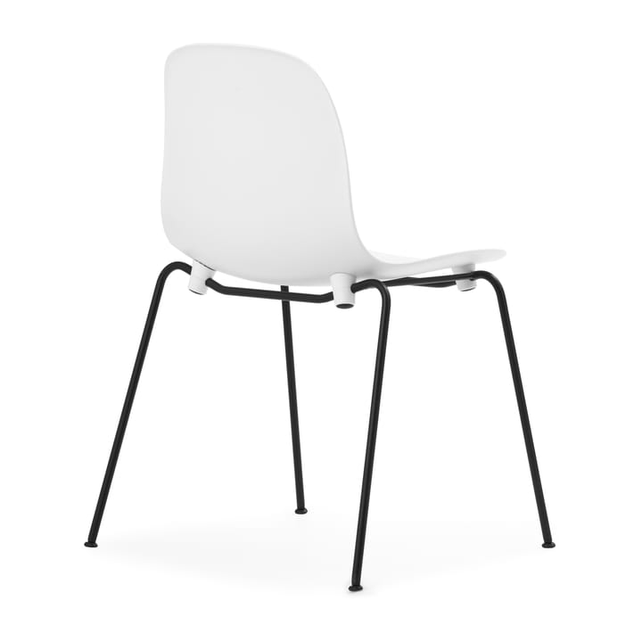 Form Chair staplingsbar stol svarta ben 2-pack, Vit Normann Copenhagen