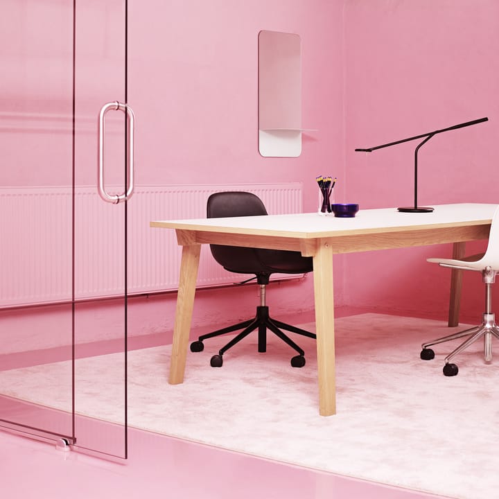 Form chair swivel 5W kontorsstol, grå, svart aluminium, hjul Normann Copenhagen