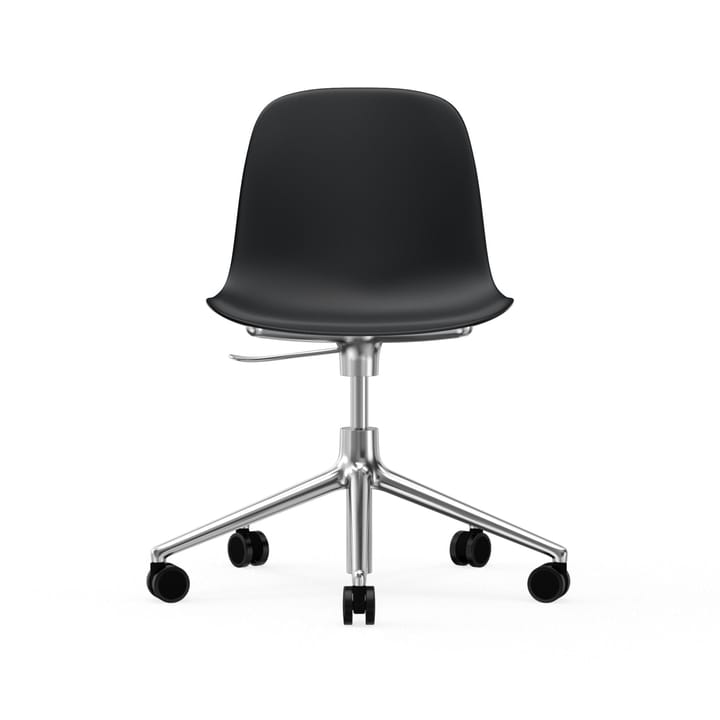 Form chair swivel 5W kontorsstol - svart, aluminium, hjul - Normann Copenhagen