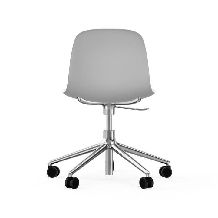 Form chair swivel 5W kontorsstol - vit, aluminium, hjul - Normann Copenhagen
