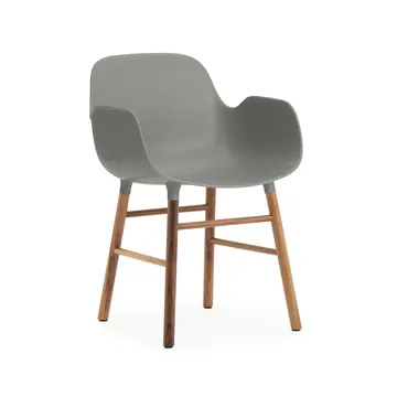 Form karmstol - grey, valnötsben - Normann Copenhagen