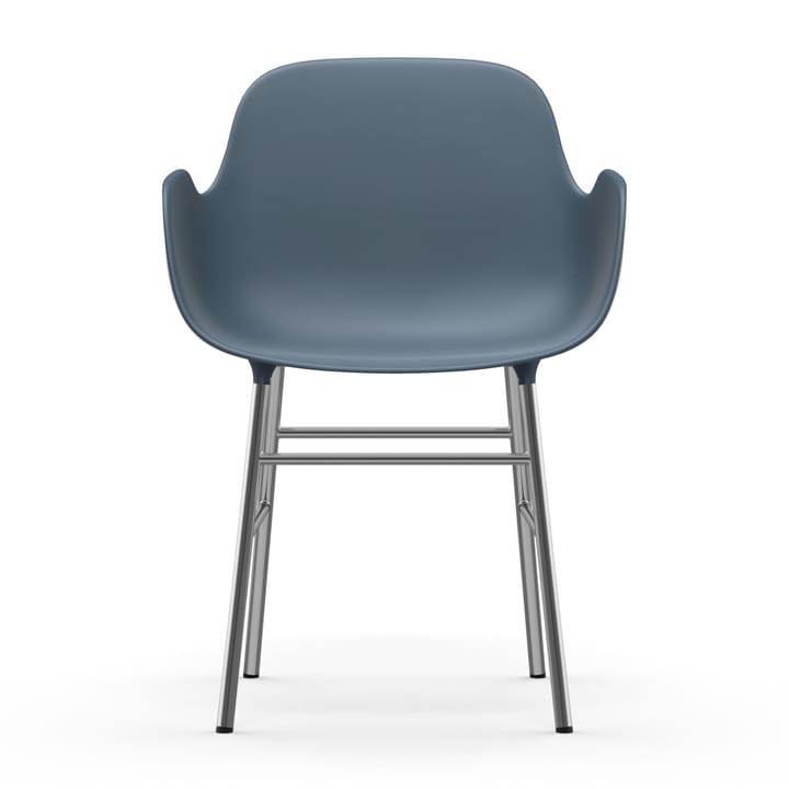 Form karmstol kromade ben, Blå Normann Copenhagen
