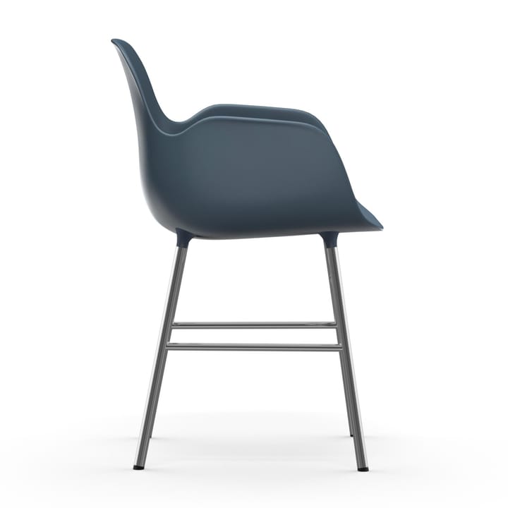 Form karmstol kromade ben, Blå Normann Copenhagen
