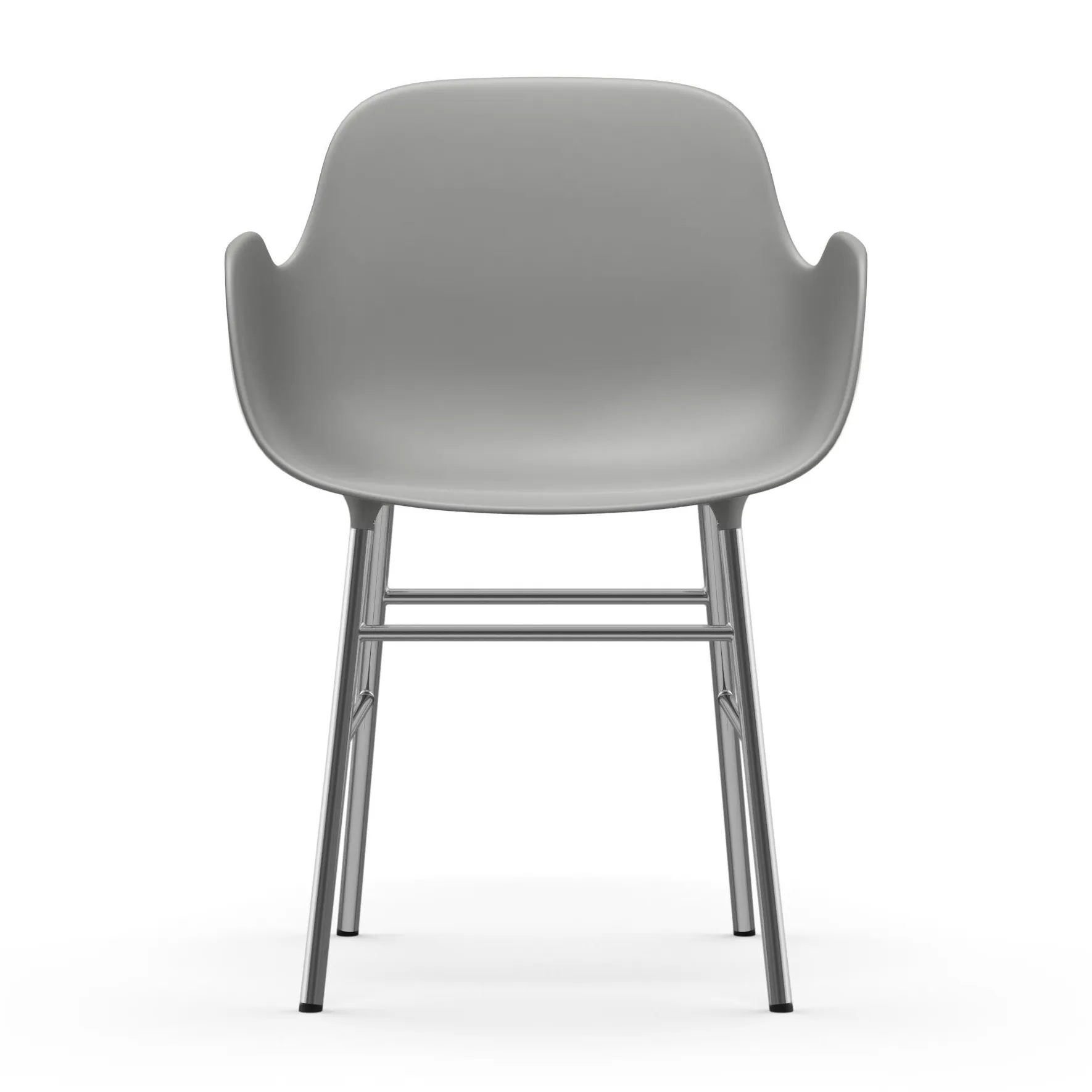 Form karmstol kromade ben, Grå Normann Copenhagen