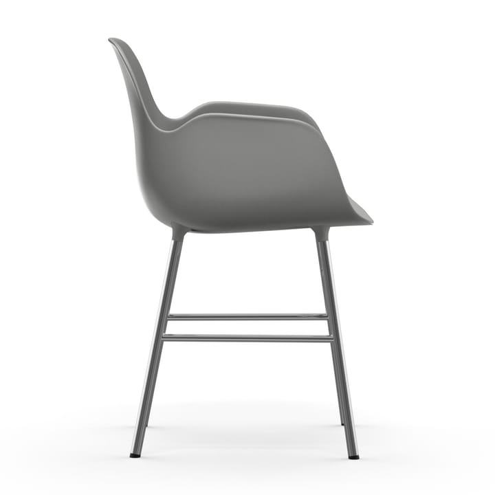 Form karmstol kromade ben, Grå Normann Copenhagen