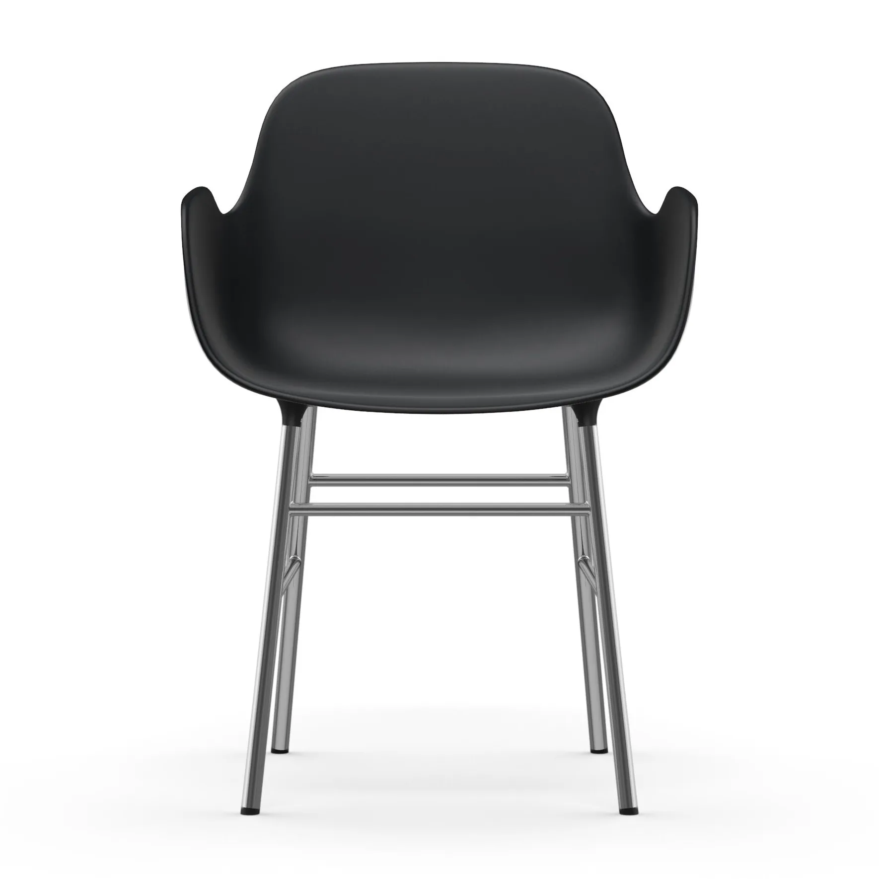 Form karmstol kromade ben, Svart Normann Copenhagen