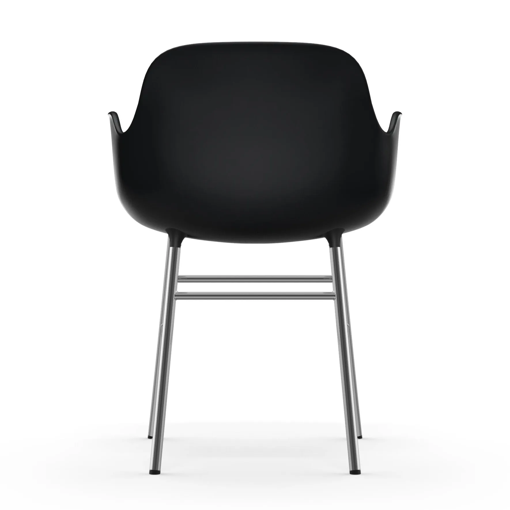 Form karmstol kromade ben, Svart Normann Copenhagen