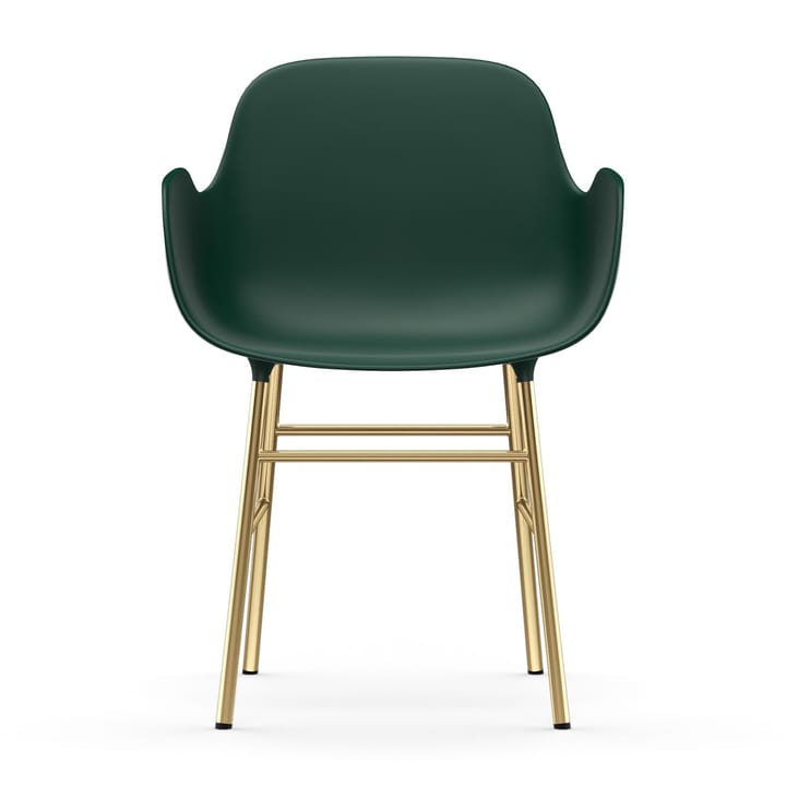Form karmstol mässingsben, Grön Normann Copenhagen