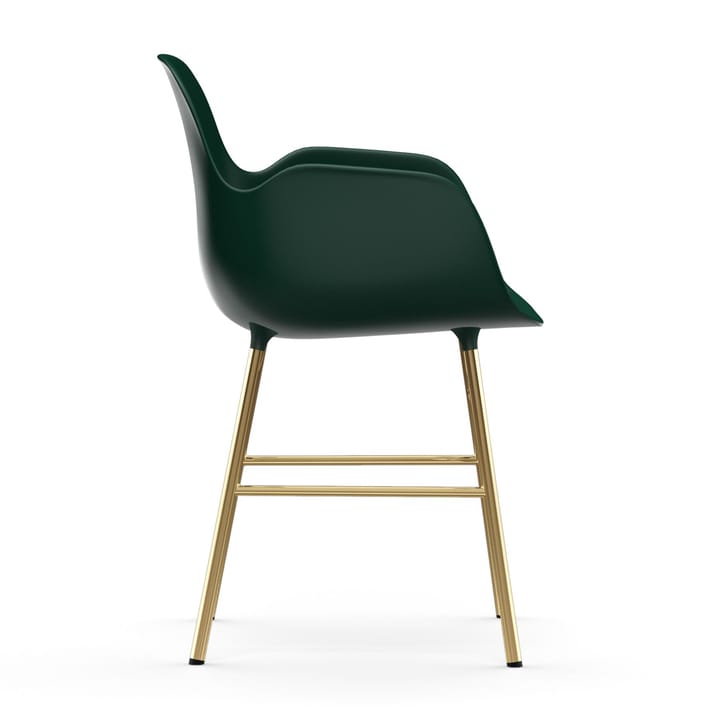Form karmstol mässingsben, Grön Normann Copenhagen