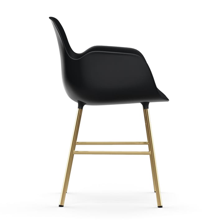 Form karmstol mässingsben, Svart Normann Copenhagen