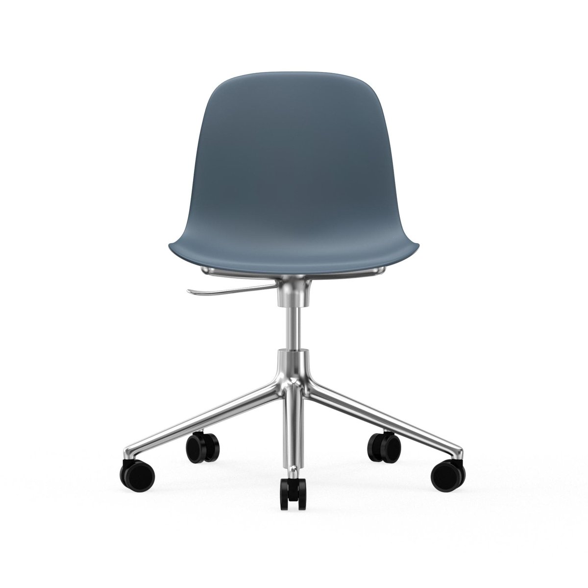Normann Copenhagen Form kontorsstol blå, aluminium hjul