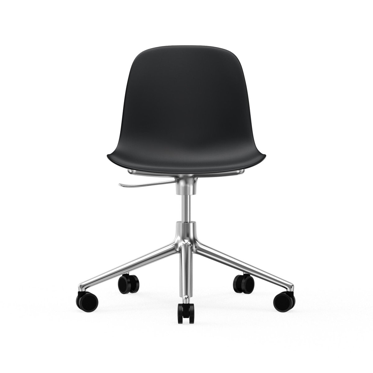 Normann Copenhagen Form kontorsstol svart, aluminium, hjul