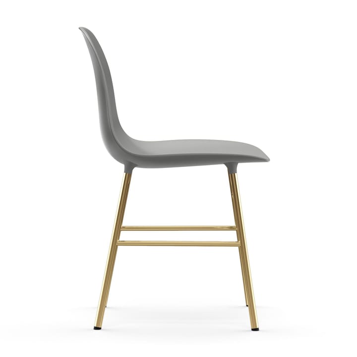 Form stol mässingsben, Grå Normann Copenhagen