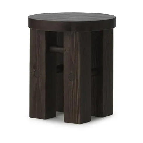 Fyr rund pall 45 cm - Dark brown, Ø40x45 cm - Normann Copenhagen
