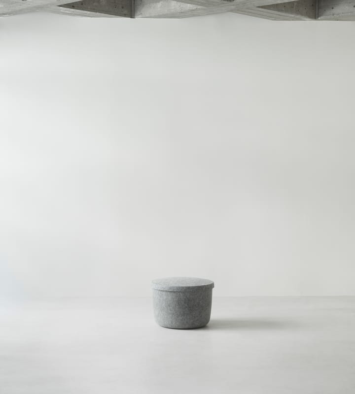Hide Storage sittpuff liten, Grå Normann Copenhagen