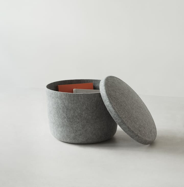 Hide Storage sittpuff liten, Grå Normann Copenhagen