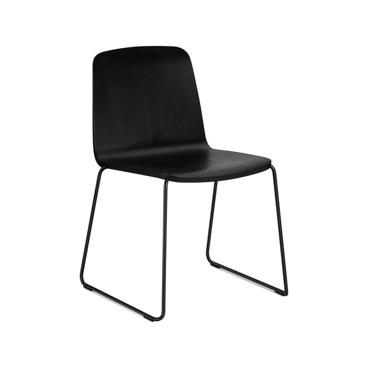 Just stol - svart, svart kant, svart metallstativ - Normann Copenhagen