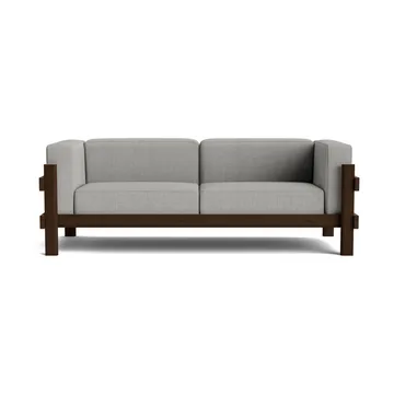 Kube soffa - Brunlackerad furu-tyg Remix 143 Grey, 220 cm - Normann Copenhagen