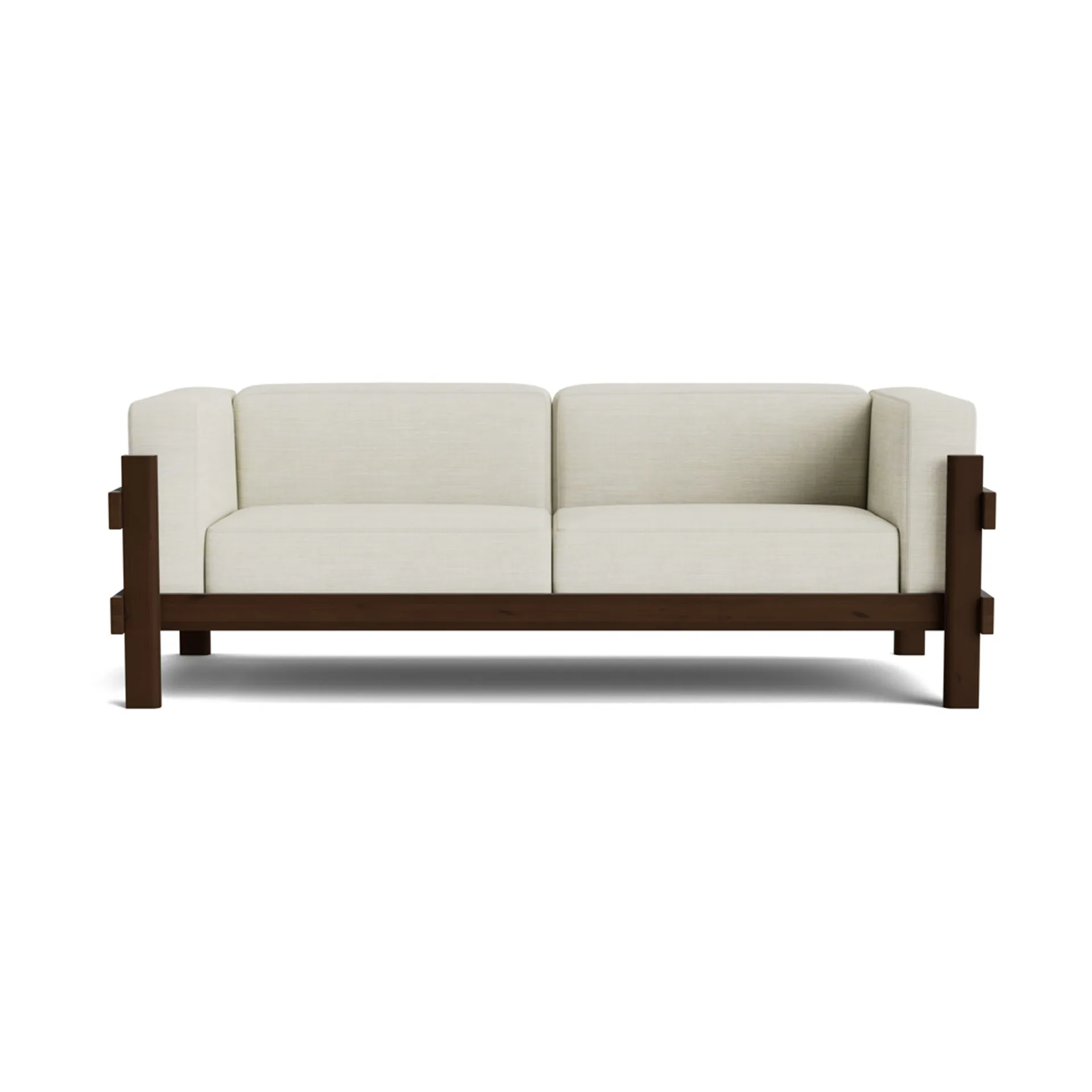 Kube soffa, Brunlackerad furu-tyg Remix 223 Beige, 220 cm Normann Copenhagen