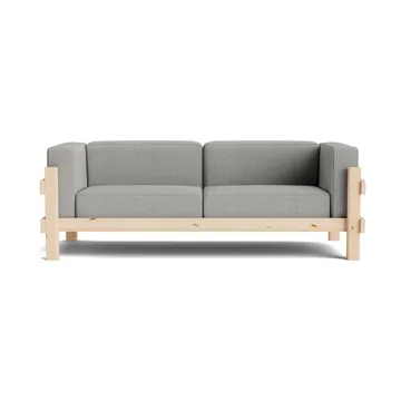 Kube soffa - Lackerad furu-tyg Remix 143 Grey, 220 cm - Normann Copenhagen