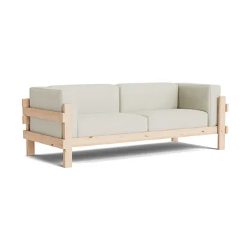 Kube soffa - Lackerad furu-tyg Remix 223 Beige, 220 cm - Normann Copenhagen