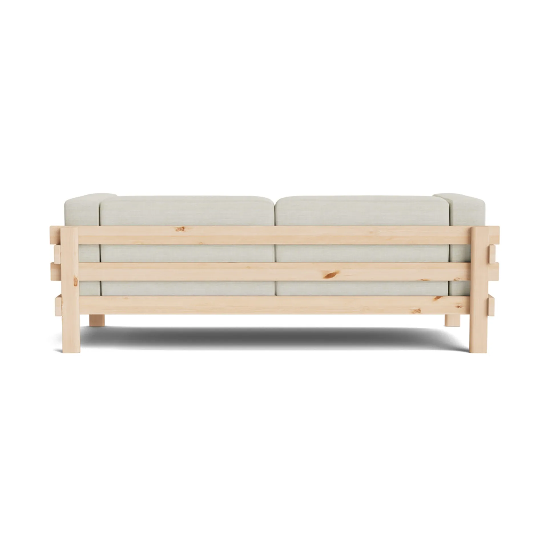 Kube soffa, Lackerad furu-tyg Remix 223 Beige, 220 cm Normann Copenhagen