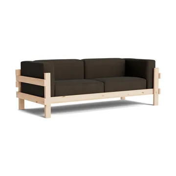 Kube soffa - Lackerad furu-tyg Remix 356 Brown, 220 cm - Normann Copenhagen