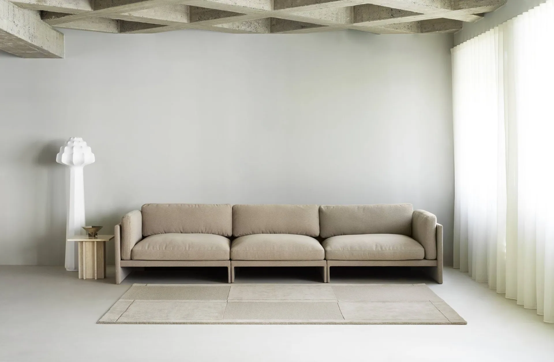 Level ullmatta, Warm grey, 200x300 cm Normann Copenhagen