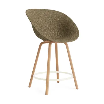 Mat Bar Armchair karmstol 65 cm - Seaweed-beech-cream steel - Normann Copenhagen