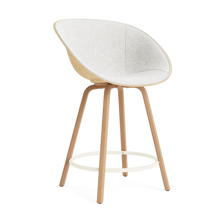 Mat Bar Armchair karmstol framsideklädd 65 cm - Hallingdal 110-hemp-beech-cream steel - Normann Copenhagen