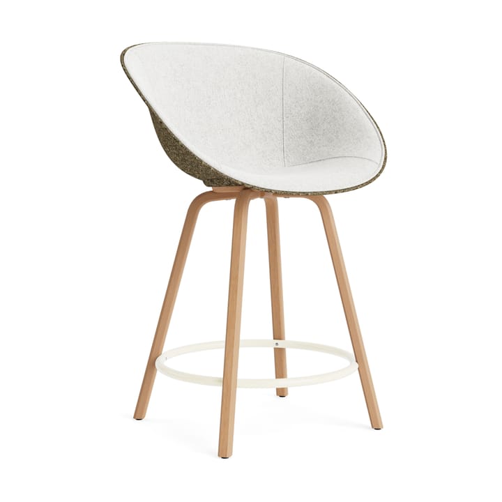 Mat Bar Armchair karmstol framsideklädd 65 cm - Hallingdal 110-seaweed-beech-cream steel - Normann Copenhagen